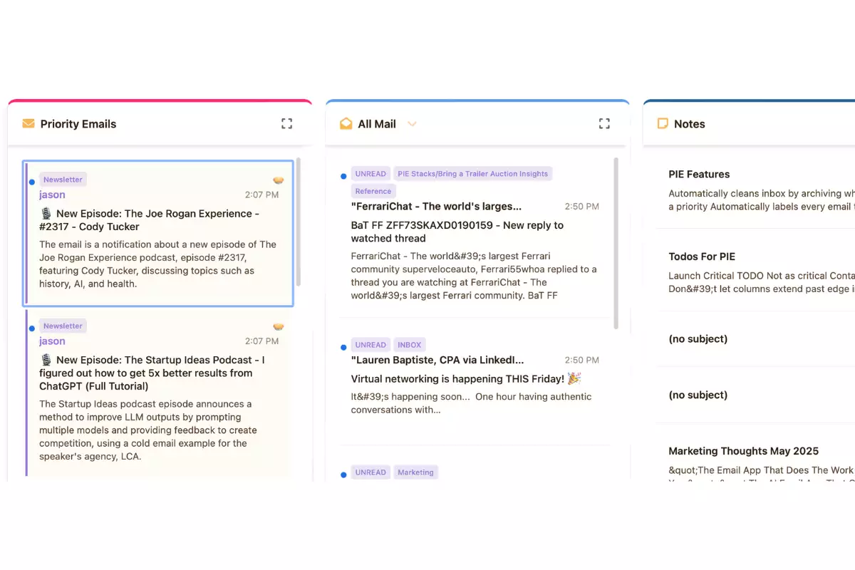 PIE Inbox Control
